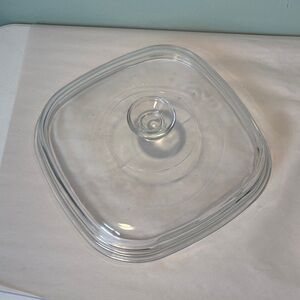 Vintage Pyrex Clear Glass Square Replacement Lid A-12-C